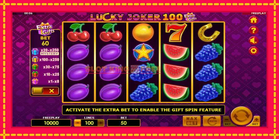 Lucky Joker 100 Extra Gifts - automaatne põnevate proovitükkidega