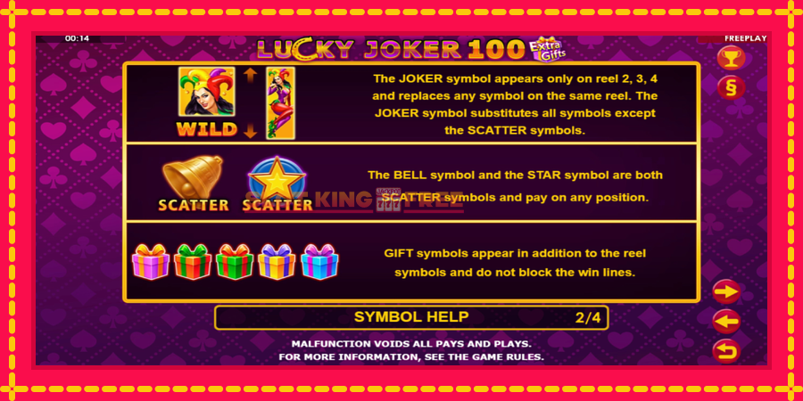 Lucky Joker 100 Extra Gifts - automaatne põnevate proovitükkidega