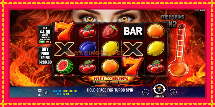 Hot to Burn - 7 Deadly Free Spins - automaatne põnevate proovitükkidega