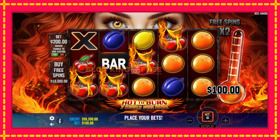 Hot to Burn - 7 Deadly Free Spins - automaatne põnevate proovitükkidega