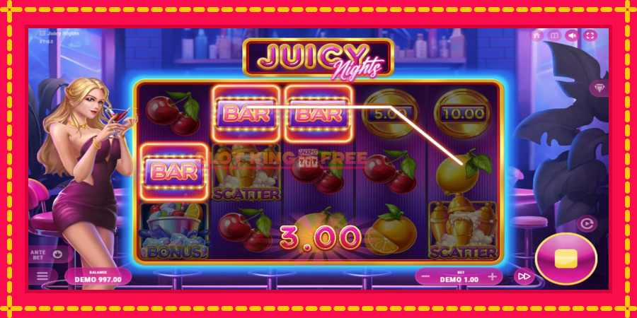 Juicy Nights - automaatne põnevate proovitükkidega