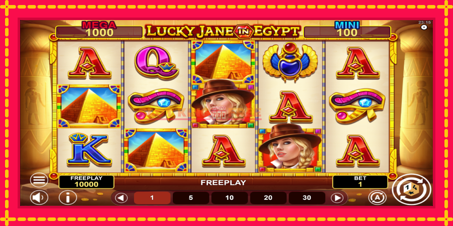 Lucky Jane in Egypt Hold & Win - automaatne põnevate proovitükkidega