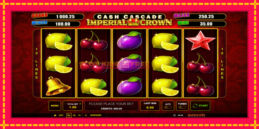 Cash Cascade Imperial Crown - automaatne põnevate proovitükkidega