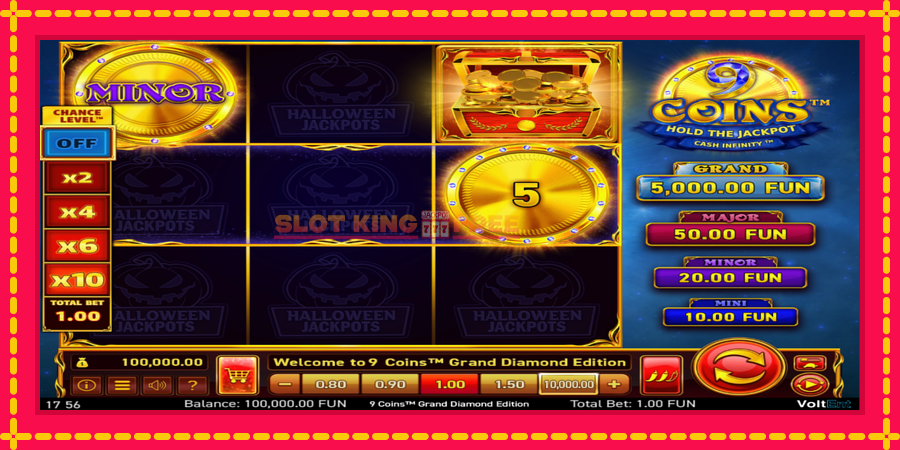 9 Coins Grand Diamond Edition Halloween Jackpots - automaatne põnevate proovitükkidega