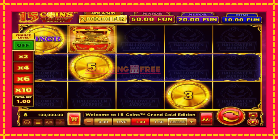 15 Coins Grand Gold Edition Halloween Jackpot - automaatne põnevate proovitükkidega