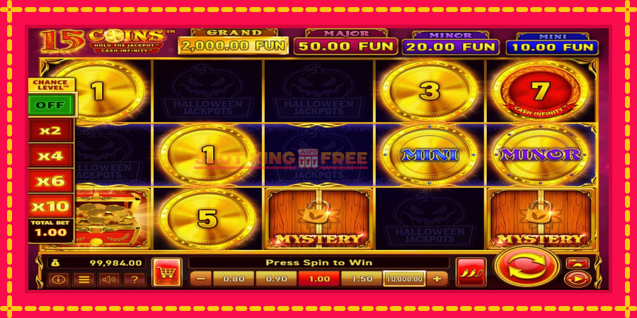 15 Coins Grand Gold Edition Halloween Jackpot - automaatne põnevate proovitükkidega