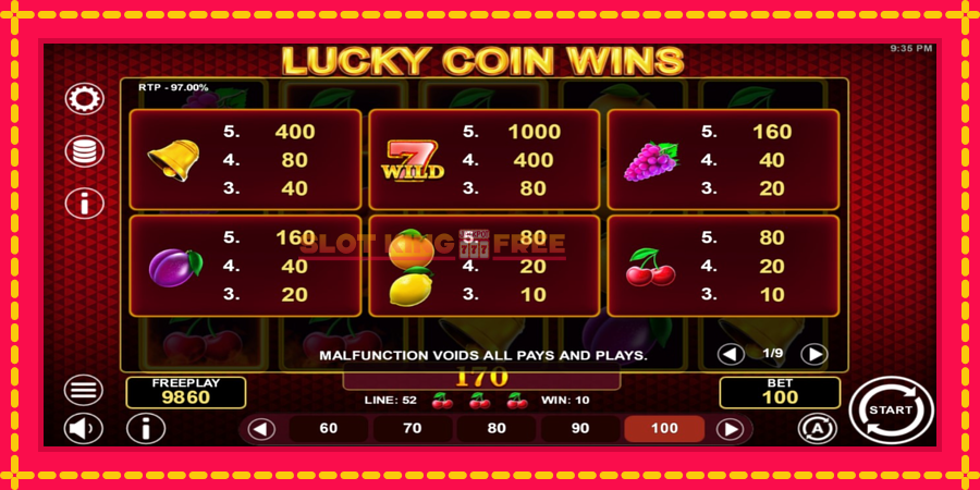 Lucky Coin Wins - automaatne põnevate proovitükkidega