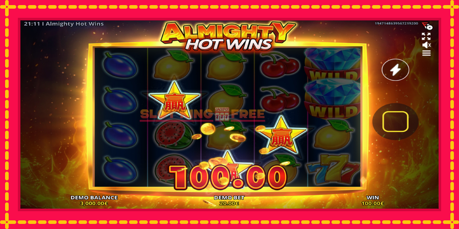 Almighty Hot Wins - automaatne põnevate proovitükkidega