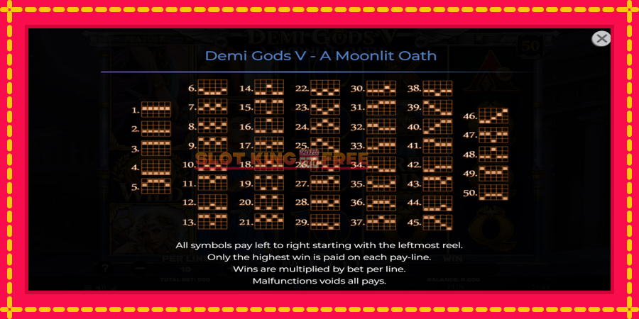 Demi Gods V – A Moonlit Oath - automaatne põnevate proovitükkidega