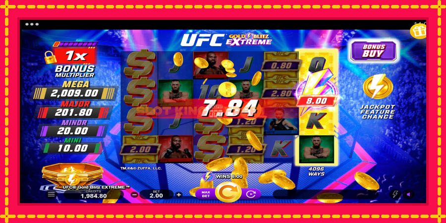 UFC Gold Blitz Extreme - automaatne põnevate proovitükkidega