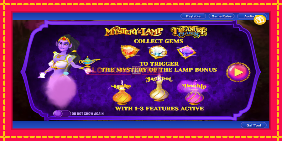 Mystery of the Lamp Treasure Oasis - automaatne põnevate proovitükkidega