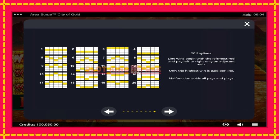 Area Surge City of Gold - automaatne põnevate proovitükkidega