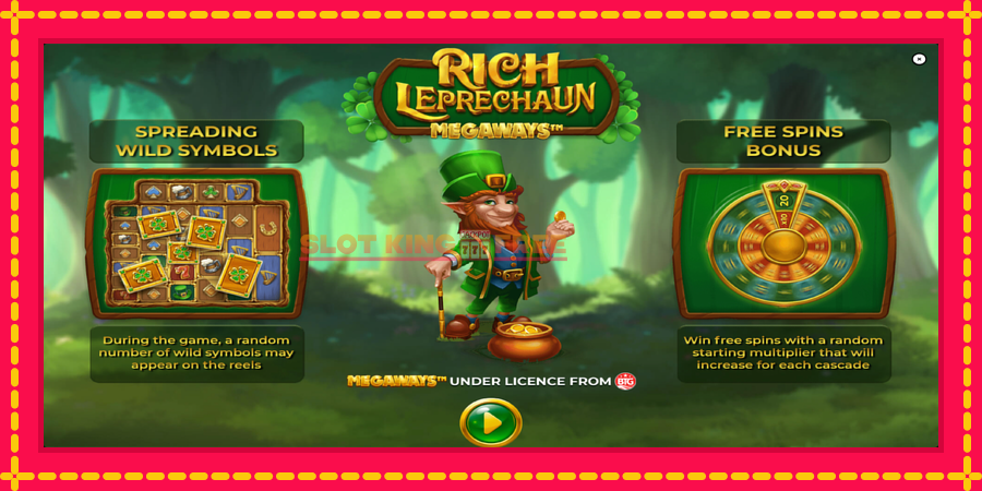 Rich Leprechaun Megaways - automaatne põnevate proovitükkidega