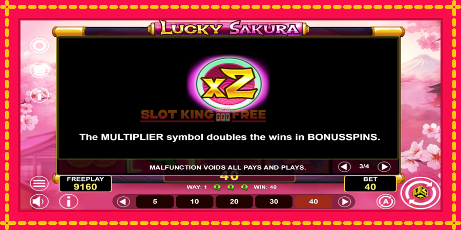 Lucky Sakura Win Spins - automaatne põnevate proovitükkidega