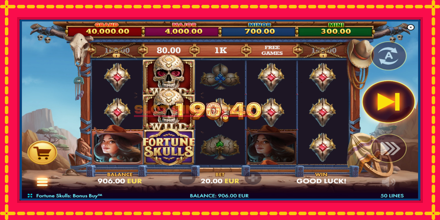 Fortune Skulls Bonus Buy - automaatne põnevate proovitükkidega