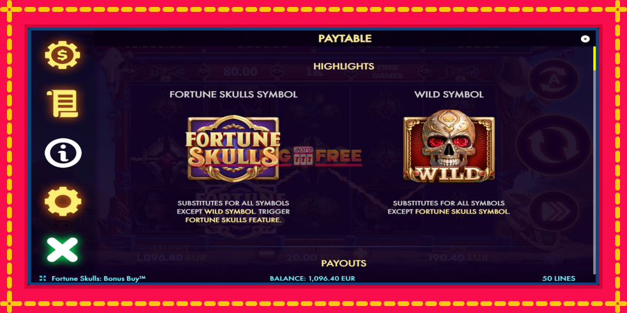 Fortune Skulls Bonus Buy - automaatne põnevate proovitükkidega