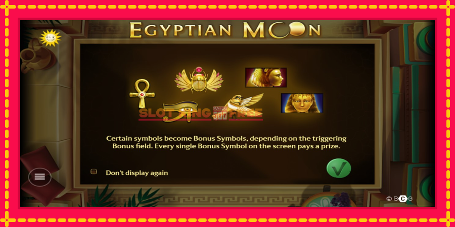 Egyptian Moon - automaatne põnevate proovitükkidega