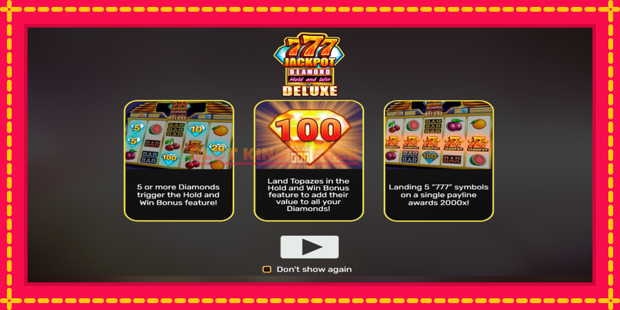 777 Jackpot Diamond Hold and Win Deluxe - automaatne põnevate proovitükkidega