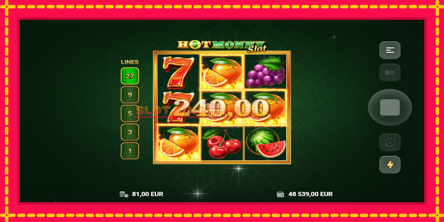 Hot Money Slot - automaatne põnevate proovitükkidega