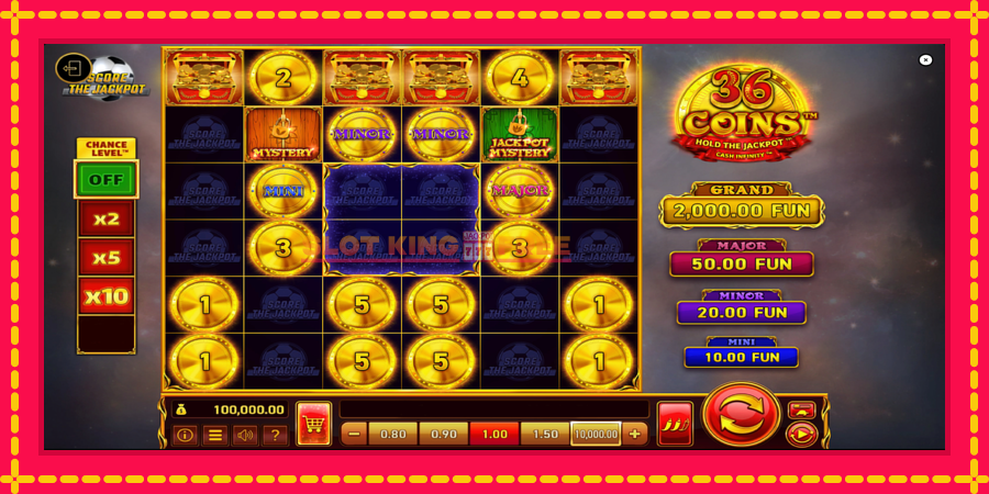 36 Coins Score The Jackpot - automaatne põnevate proovitükkidega