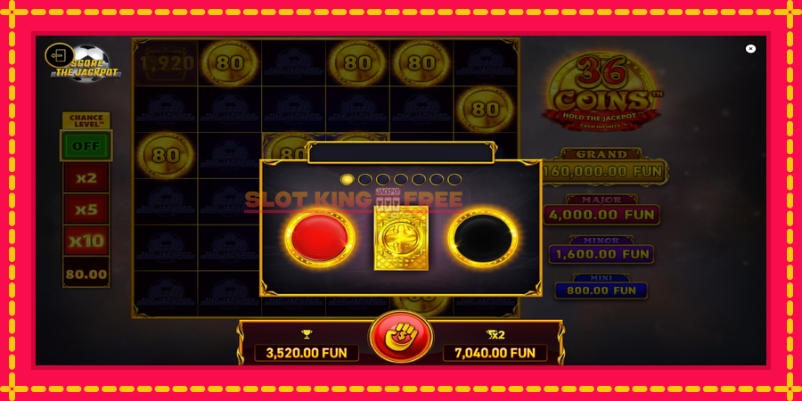 36 Coins Score The Jackpot - automaatne põnevate proovitükkidega