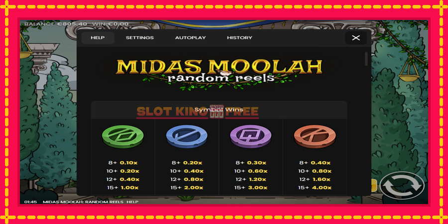 Midas Moolah Random Reels - automaatne põnevate proovitükkidega