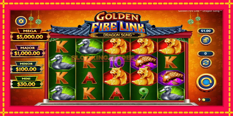 Golden Fire Link Dragon Song - automaatne põnevate proovitükkidega