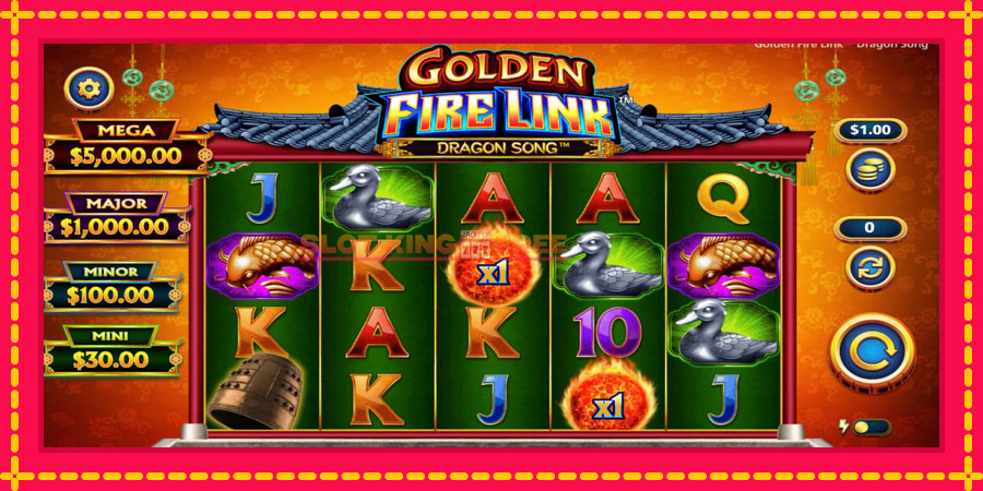 Golden Fire Link Dragon Song - automaatne põnevate proovitükkidega