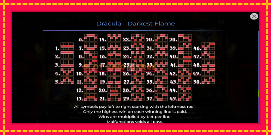 Dracula - Darkest Flame - automaatne põnevate proovitükkidega