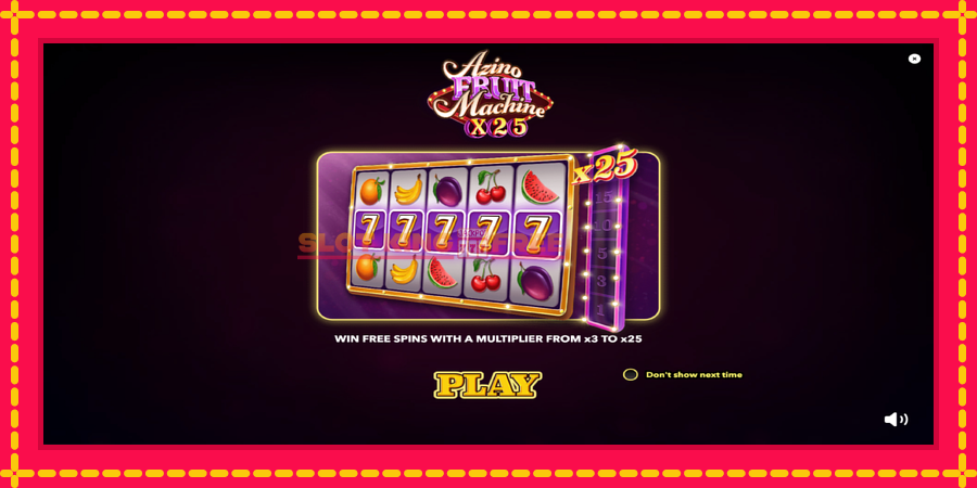 Azino Fruit Machine x25 - automaatne põnevate proovitükkidega