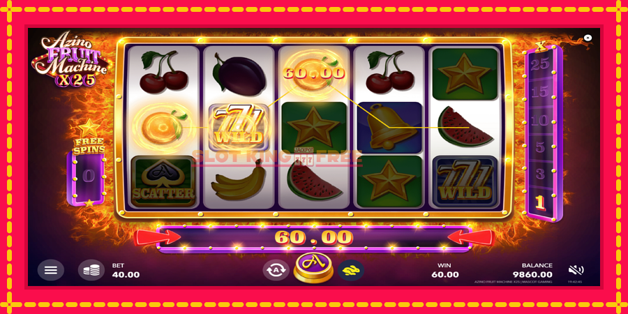 Azino Fruit Machine x25 - automaatne põnevate proovitükkidega