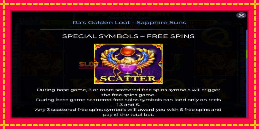 Ras Golden Loot - Sapphire Suns - automaatne põnevate proovitükkidega