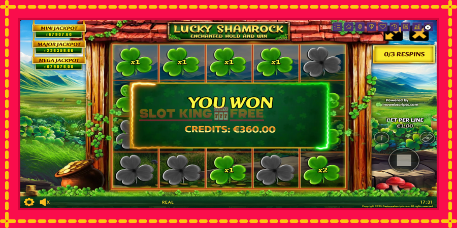 Lucky Shamrock - Enchanted Hold and Win - automaatne põnevate proovitükkidega