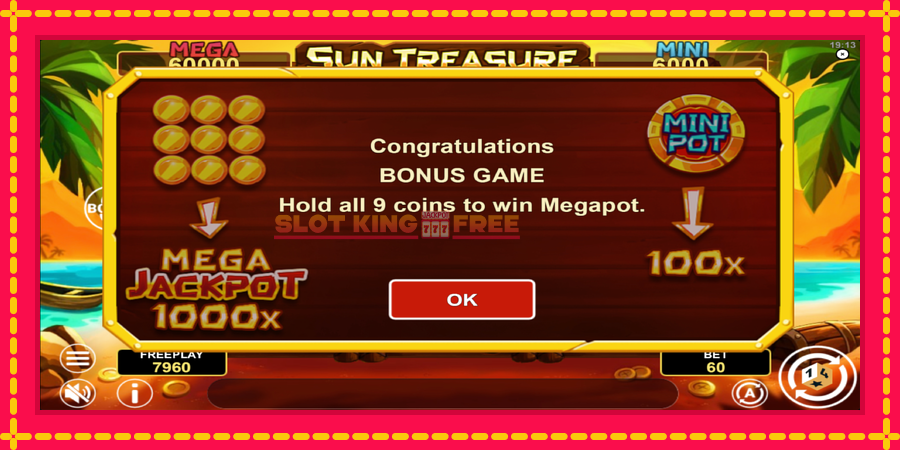 Sun Treasure Hold & Win - automaatne põnevate proovitükkidega