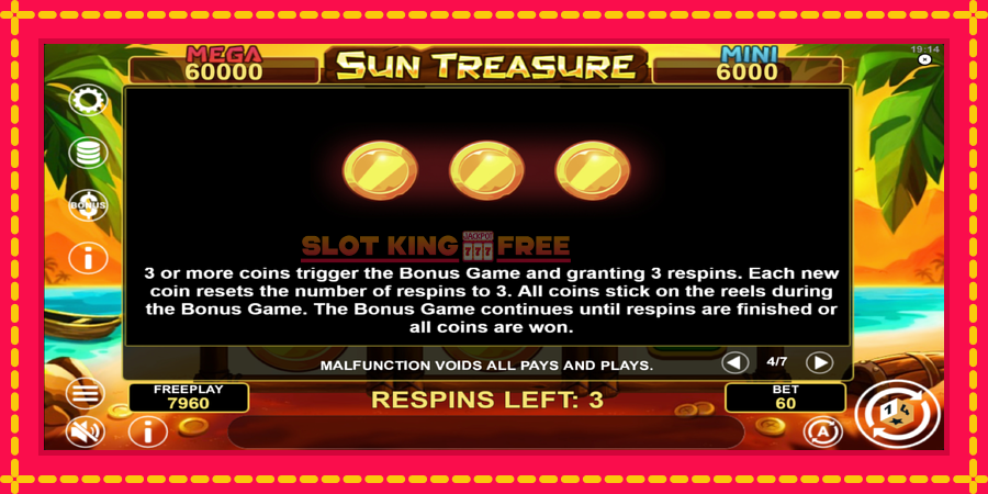 Sun Treasure Hold & Win - automaatne põnevate proovitükkidega