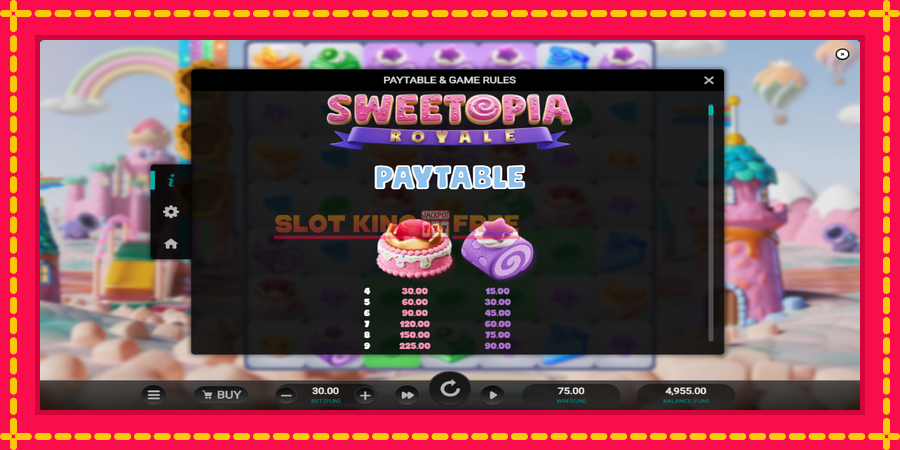 Sweetopia Royale - automaatne põnevate proovitükkidega