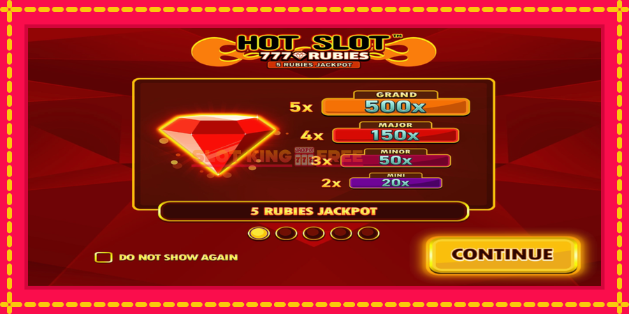 Hot Slot 777 Rubies Extremely Light - automaatne põnevate proovitükkidega