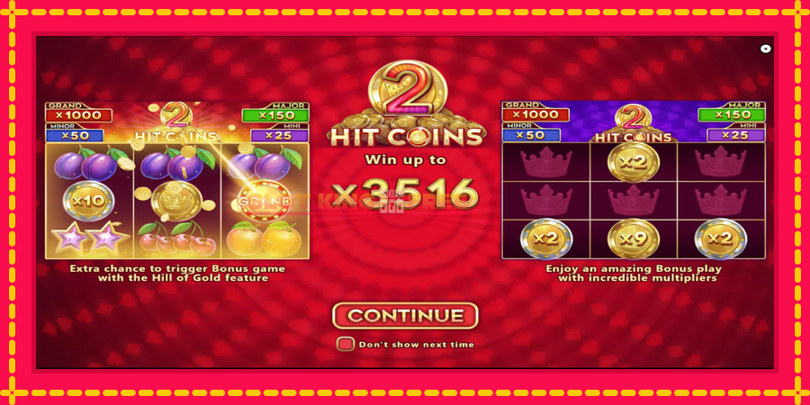 Hit Coins 2 Hold and Spin - automaatne põnevate proovitükkidega