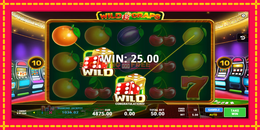 Wild Craps - automaatne põnevate proovitükkidega