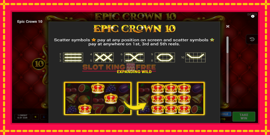 Epic Crown 10 - automaatne põnevate proovitükkidega