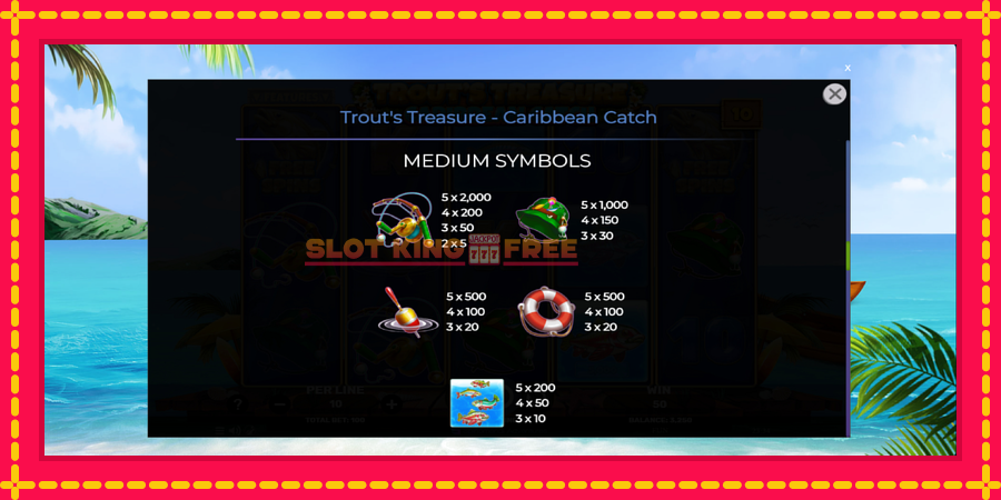 Trouts Treasure Caribbean Catch - automaatne põnevate proovitükkidega