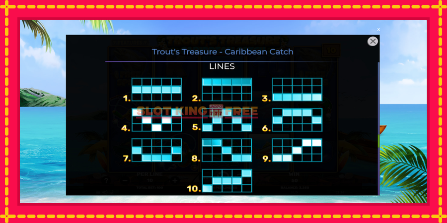 Trouts Treasure Caribbean Catch - automaatne põnevate proovitükkidega