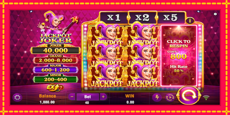 Jackpot Joker - automaatne põnevate proovitükkidega