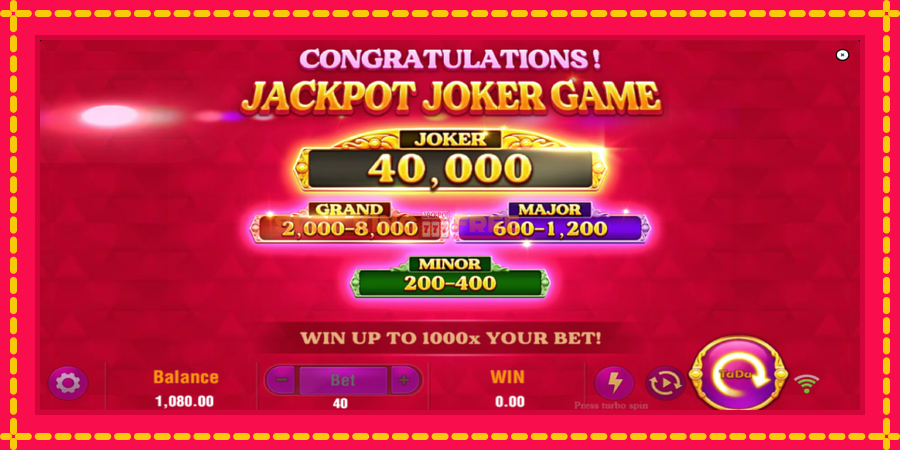 Jackpot Joker - automaatne põnevate proovitükkidega