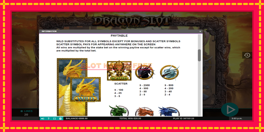 Dragon Slot - automaatne põnevate proovitükkidega